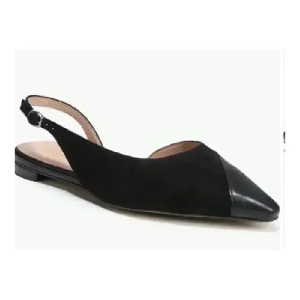 NATURALIZER 27 Edit 7-7.5 & 7.5-8 'Makenna' Sling Back Pointed Toe D'Orsay Flats - Picture 4 of 15